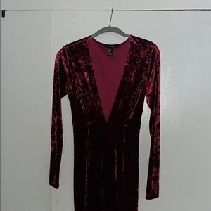 Fashion Nova Velvet Red Dress